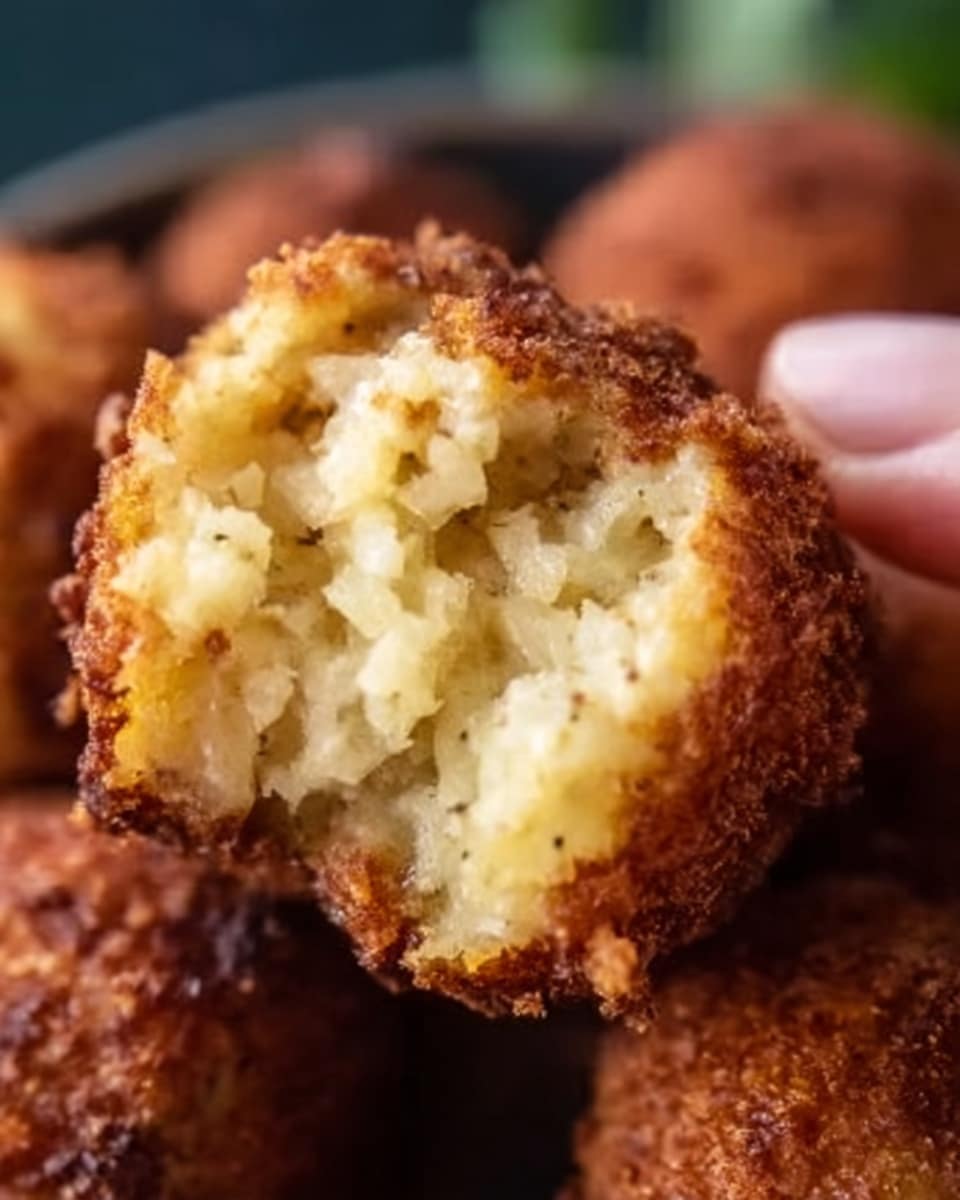 A close-up of a several falafel balls with a rough, dark brown crispy outer layer. One falafel ball is cut in half, showing the inside that is light yellow-green, soft and crumbly with small bits of herbs and chickpeas. The falafel balls appear to be placed against a blurred white marbled surface in the background. Photo taken with an iphone --ar 4:5 --v 7