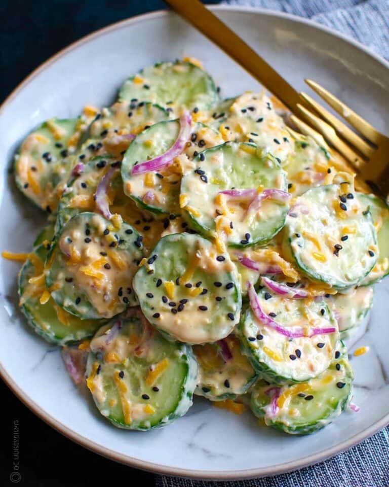 Jalapeno Popper Cucumber Salad Recipe