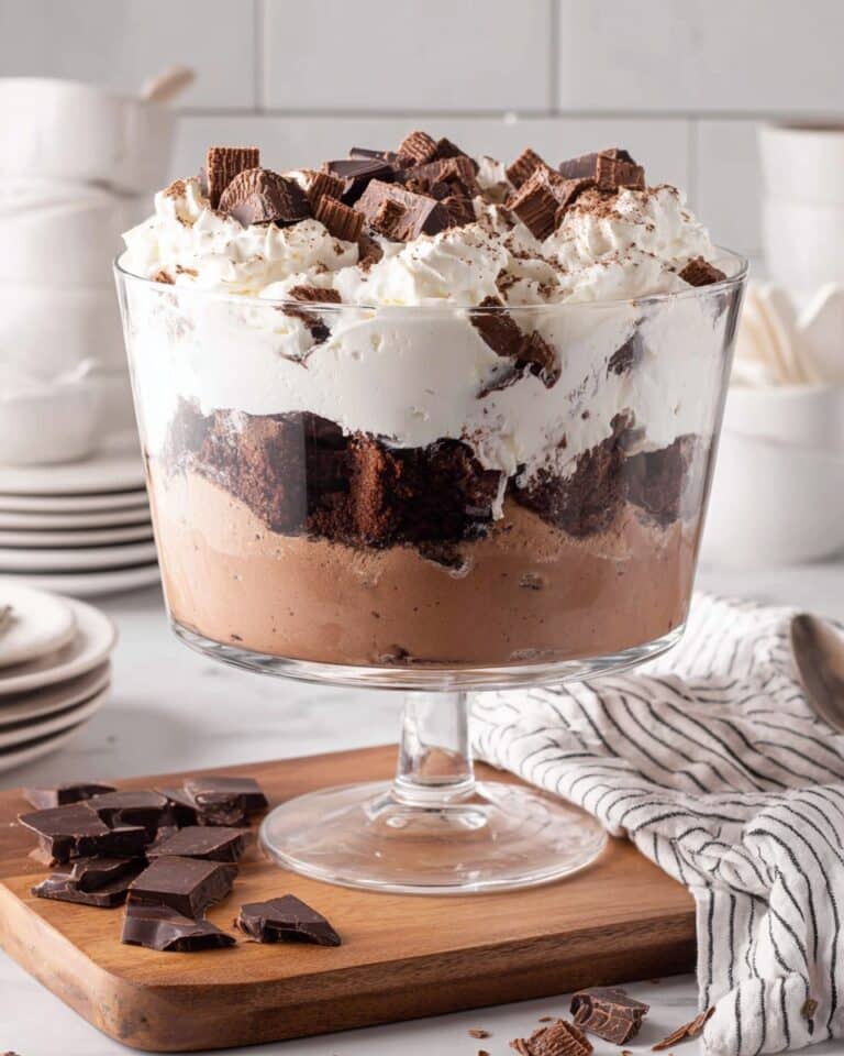 Decadent Brownie Trifle with Chocolate Pudding and Whipped Topping Recipe