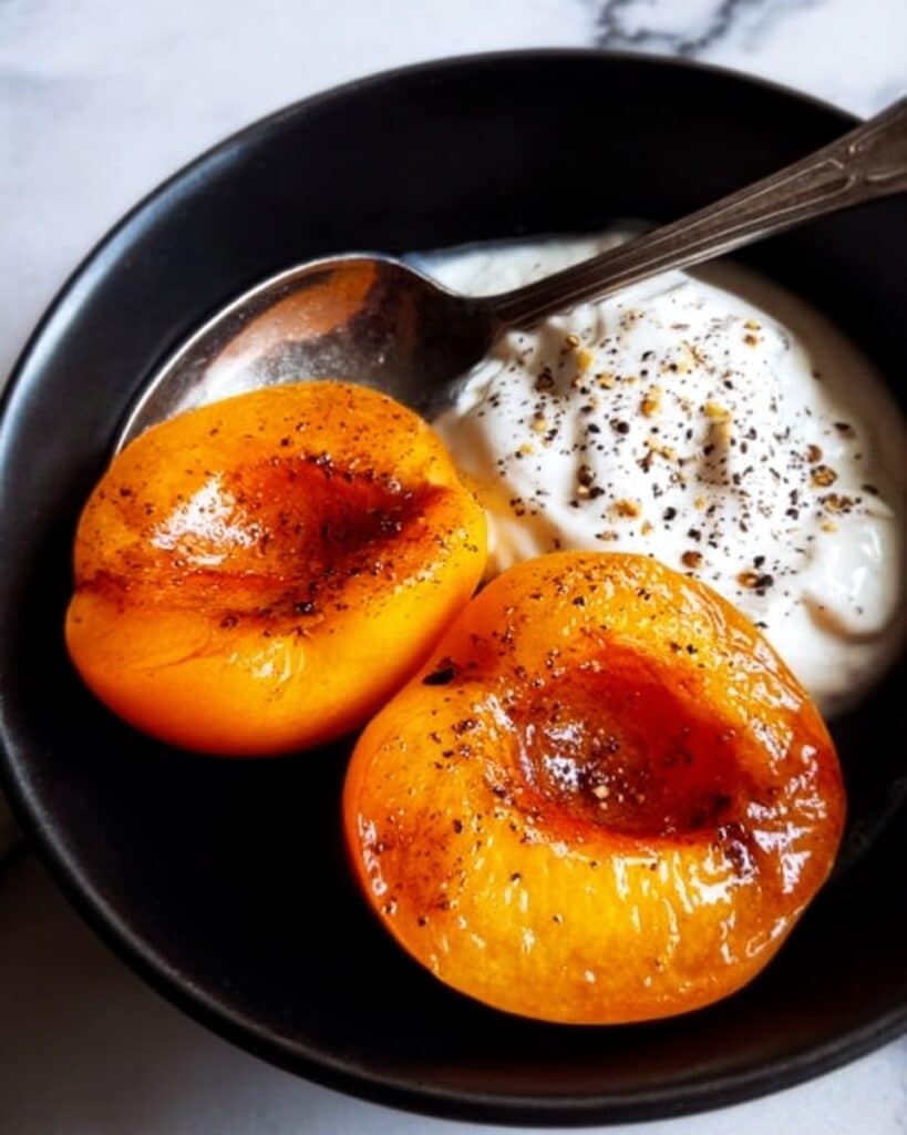 Pan Fried Peaches with Cinnamon and Ginger Recipe