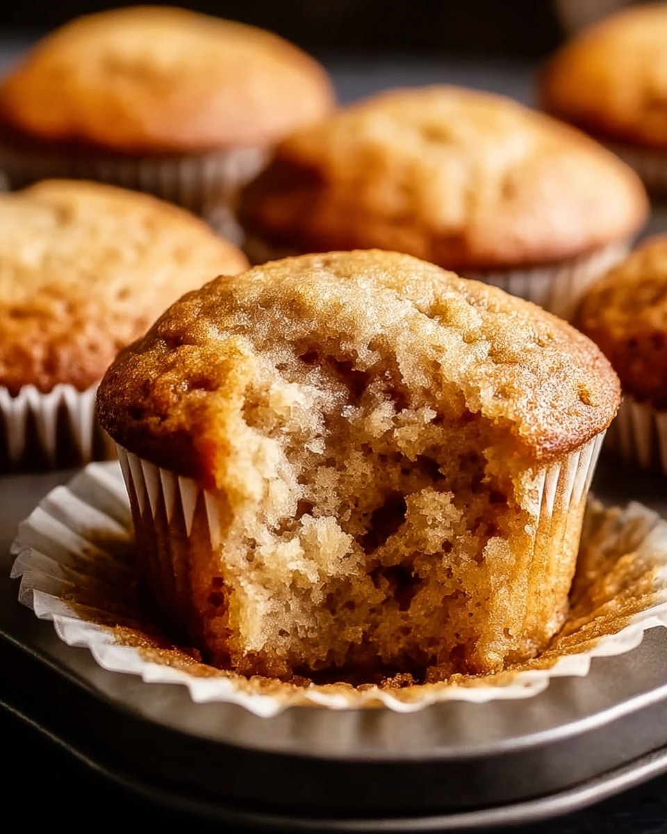 A single golden-brown muffin with a rough, bumpy top sprinkled with small oat pieces sits on a simple white plate. The muffin liner shows vertical ridges and is slightly darker in color than the soft-looking cake inside. The background is a soft white marbled texture with a hint of blurred yellow shapes that add warmth to the image. The lighting highlights the texture detail of the muffin’s surface and oats, giving it a fresh, homemade feel. photo taken with an iphone --ar 4:5 --v 7