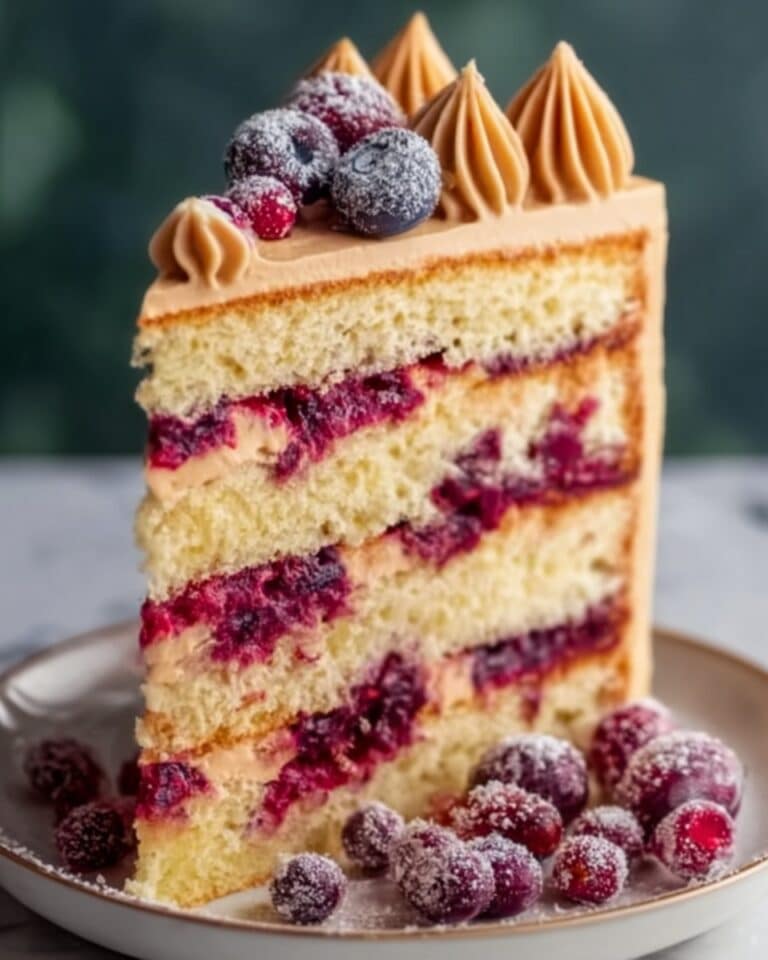 Cranberry Orange Layer Cake with Citrus Buttercream Recipe