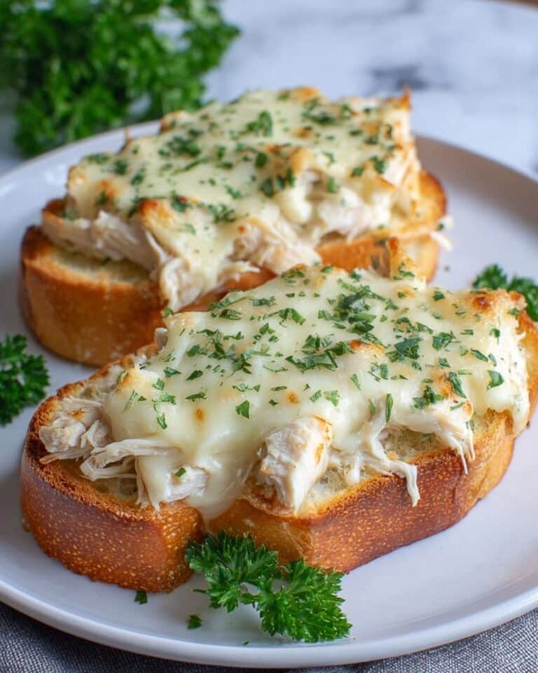Irresistible Chicken Alfredo Garlic Bread Recipe