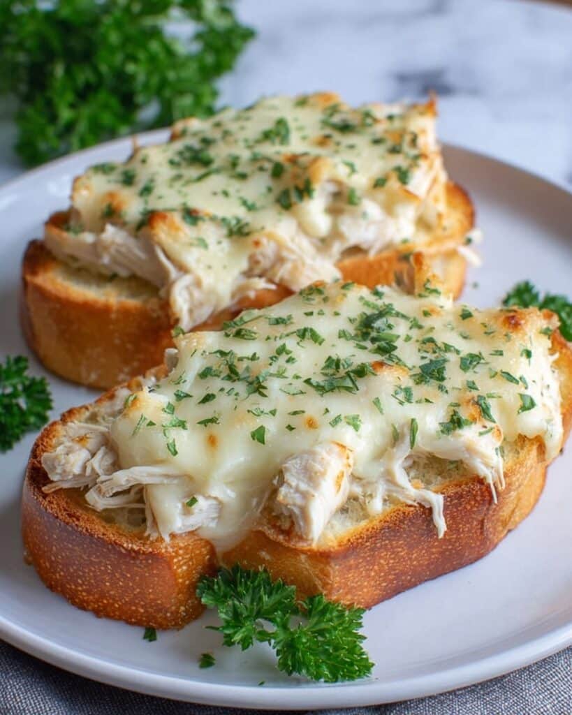 Irresistible Chicken Alfredo Garlic Bread Recipe
