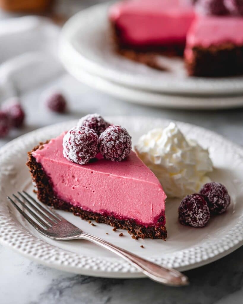 Creamy Cranberry Pie with Gingersnap Crust Recipe