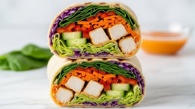 Thai Peanut Chicken Wraps Recipe