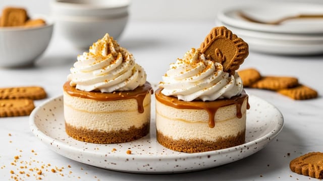 No Bake Mini Biscoff Cheesecakes Recipe