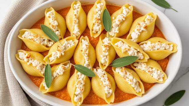 Creamy Pumpkin Ricotta Stuffed Shells Recipe