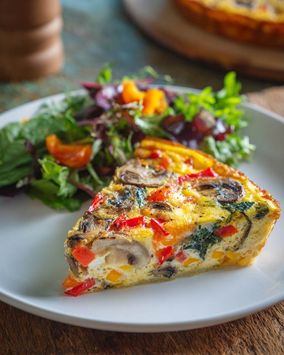 Vegan Frittata with Tempeh, Veggies, and Cashew Chickpea Batter Recipe - Recipe Image