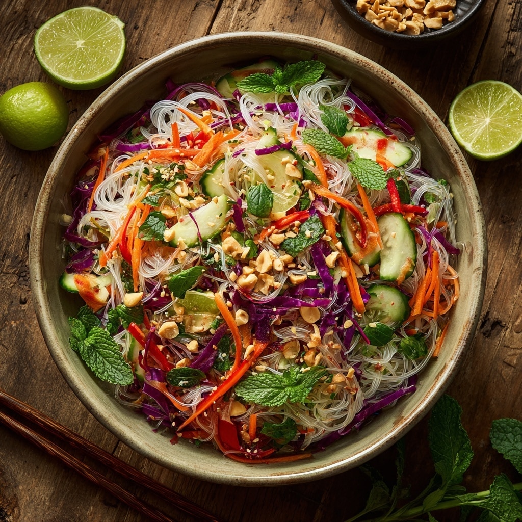 Spring Roll Salad with Spicy Ginger Dressing Recipe - Recipe Image