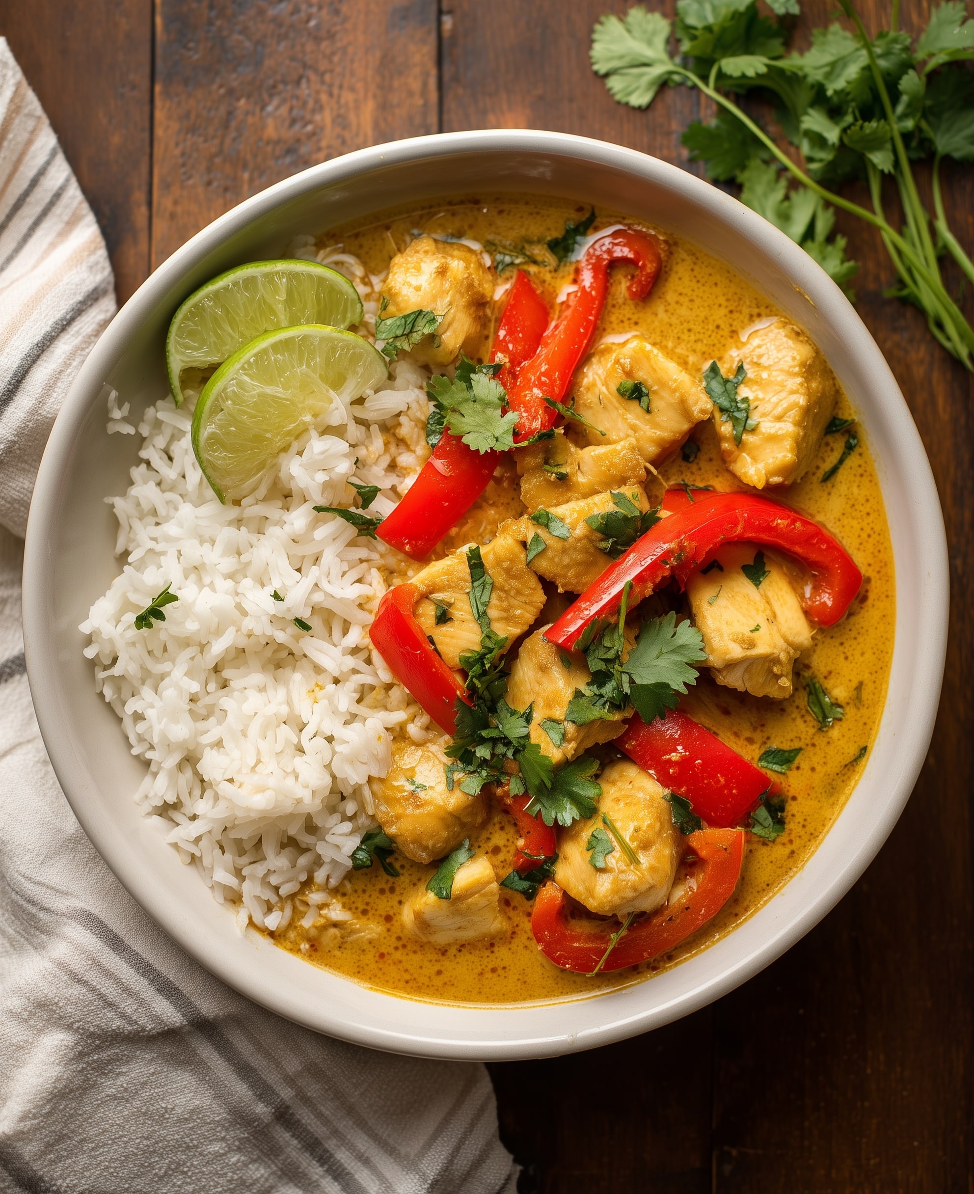 Basil Chicken in Coconut Curry Sauce Recipe - Recipe Image