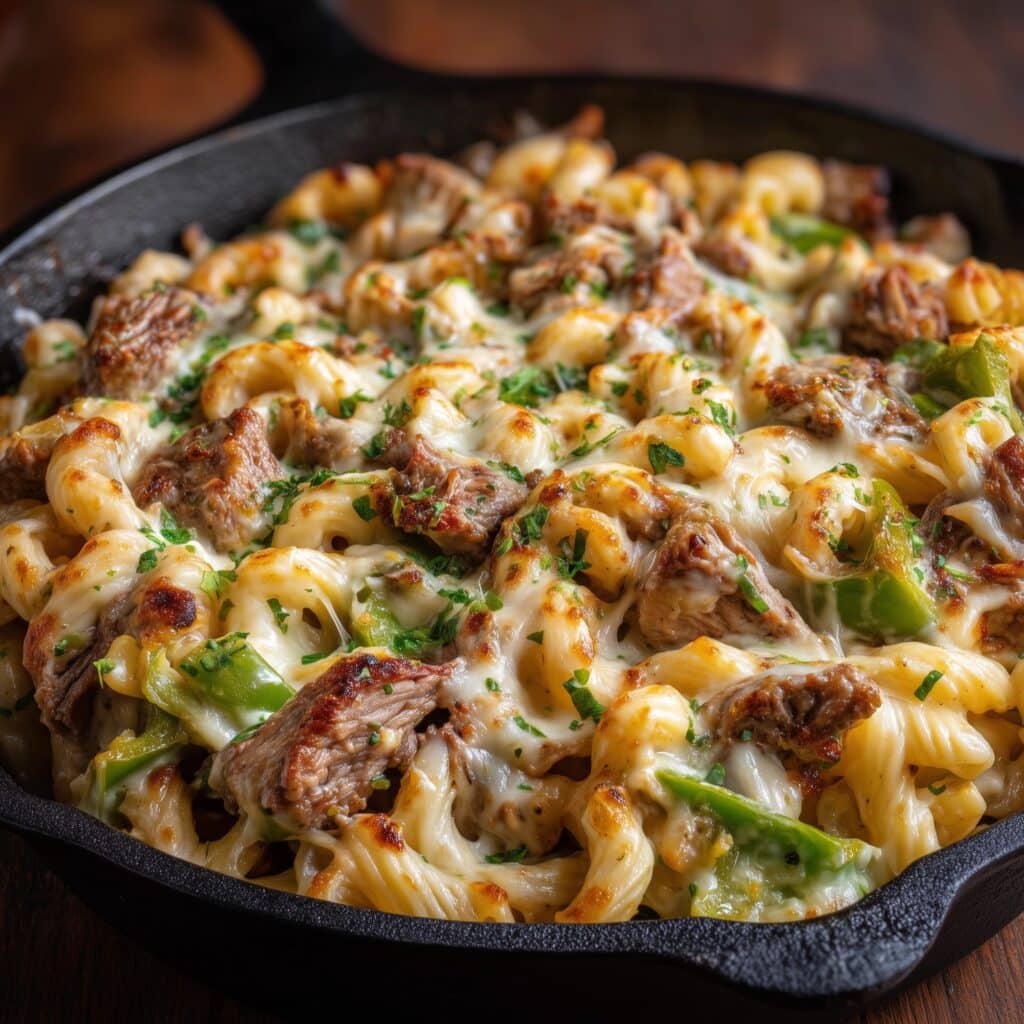 Cajun Cream Cheese Alfredo Bowties with Spiced Ground Beef Recipe