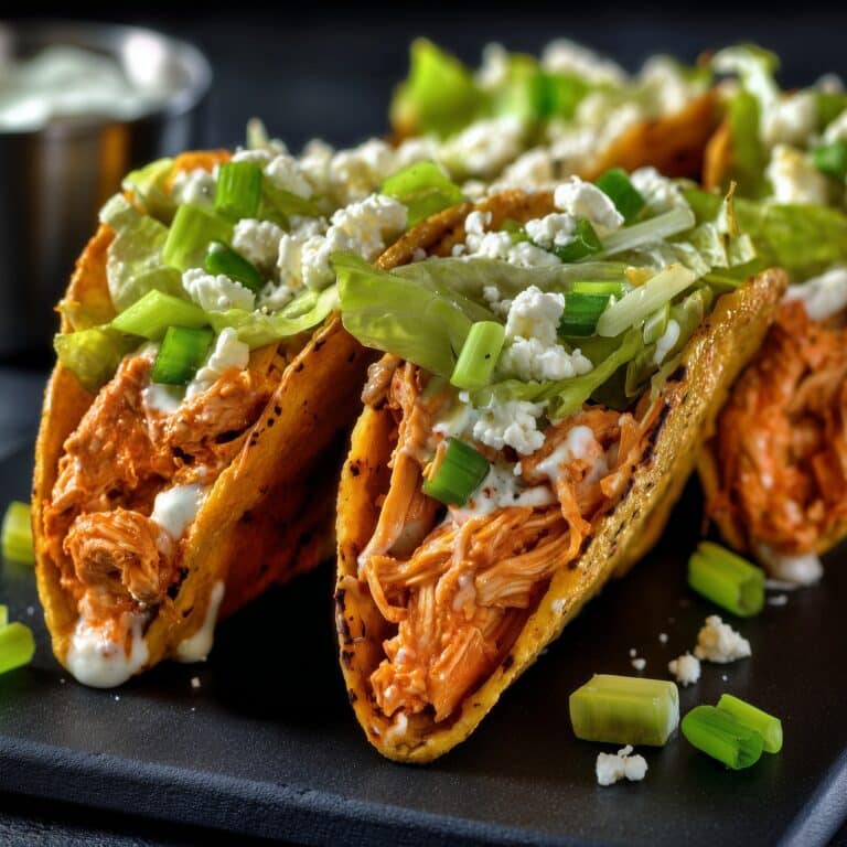 Buffalo Chicken Smash Tacos Recipe