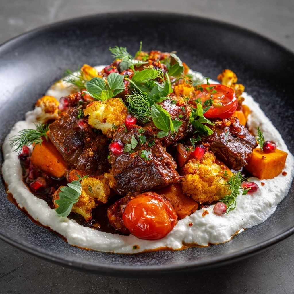 Moroccan Pomegranate & Roast Veg Salad Recipe - Recipe Image