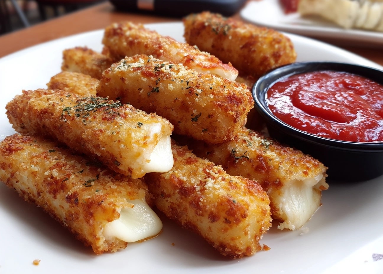 Mozzarella Sticks with Chilli Tomato Sauce Recipe - Recipe Image