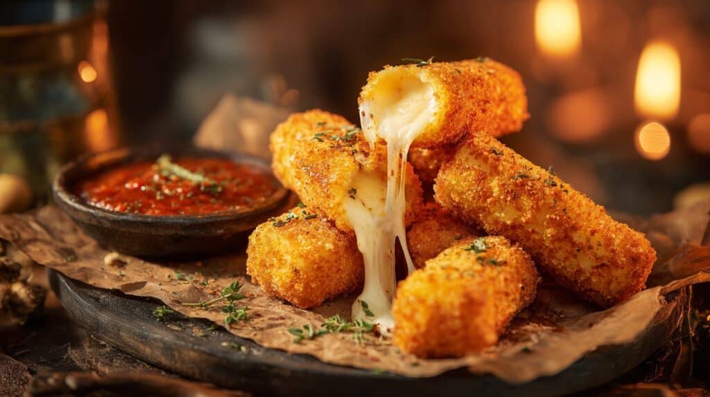 Crispy Homemade Mozzarella Sticks Recipe