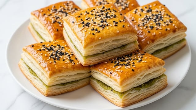 Herb and Cheese Stuffed Puff Pastry Bites Recipe