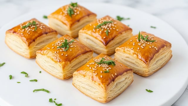 Herb and Cheese Stuffed Puff Pastry Bites Recipe