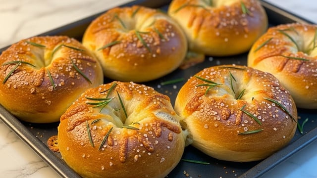 Mozzarella Stuffed Rosemary Parmesan Soft Pretzels Recipe