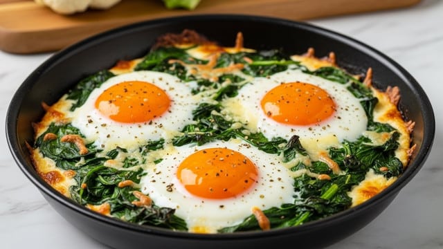 Baked Eggs Florentine Recipe