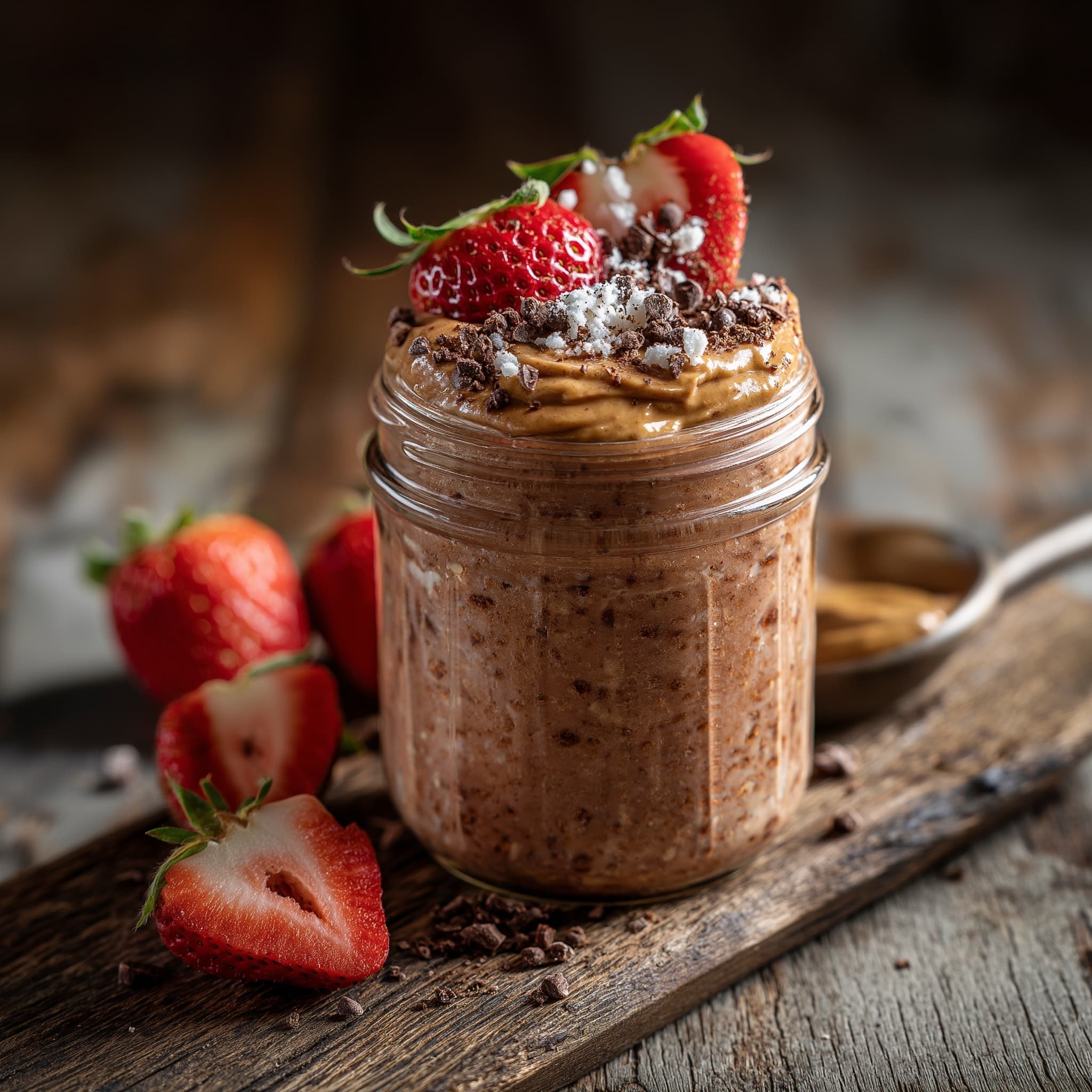 Brownie Batter Overnight Oats Recipe - Recipe Image