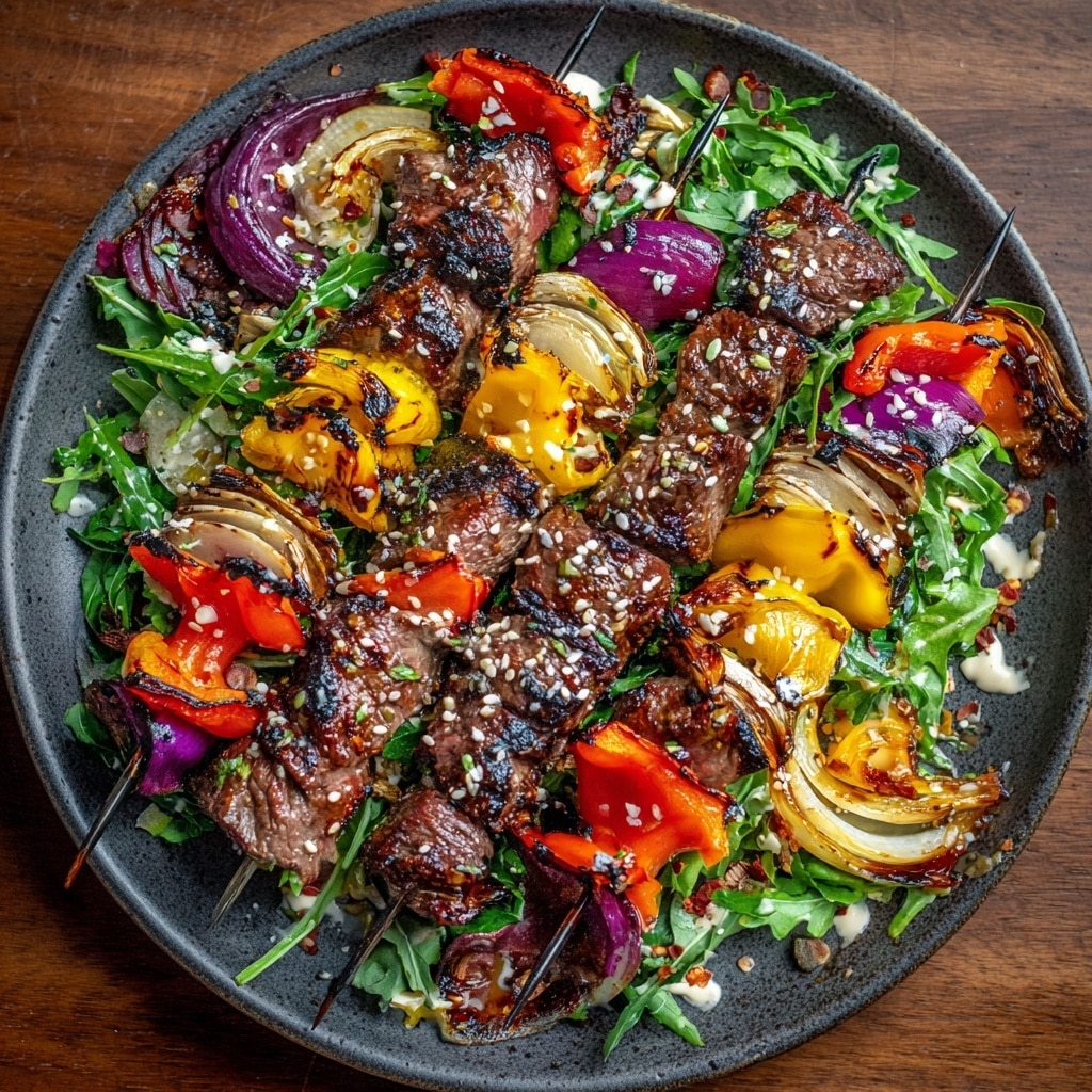 Garlic and Black Pepper Beef Skewers Recipe - Recipe Image