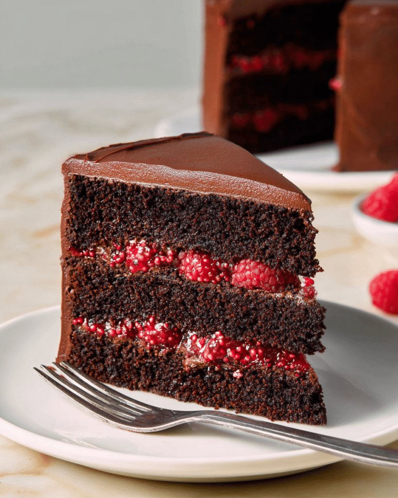 Chocolate Raspberry Layer Cake Recipe