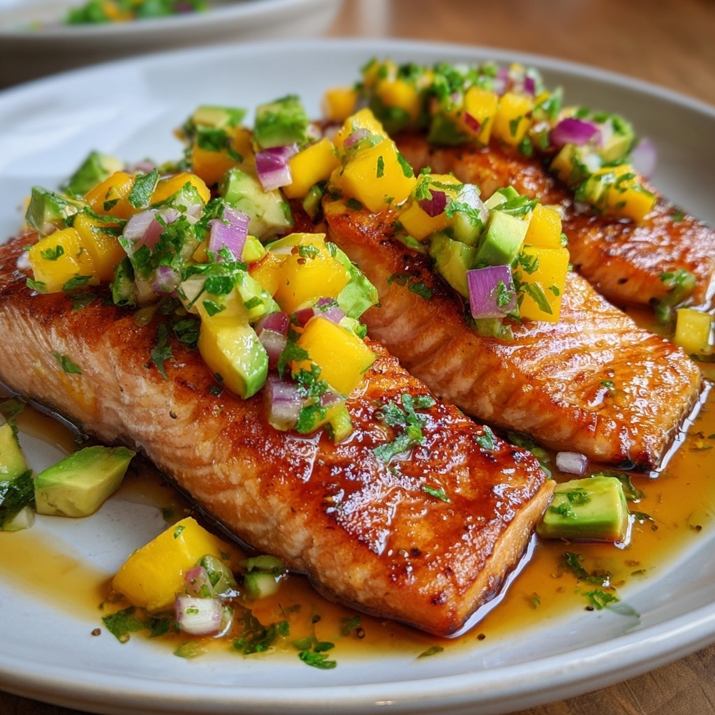 Chipotle Salmon with Orange Salsa and Aji Verde Recipe - Recipe Image