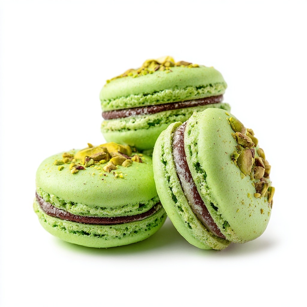 Pistachio Macarons with Pistachio Ganache Filling Recipe - Recipe Image