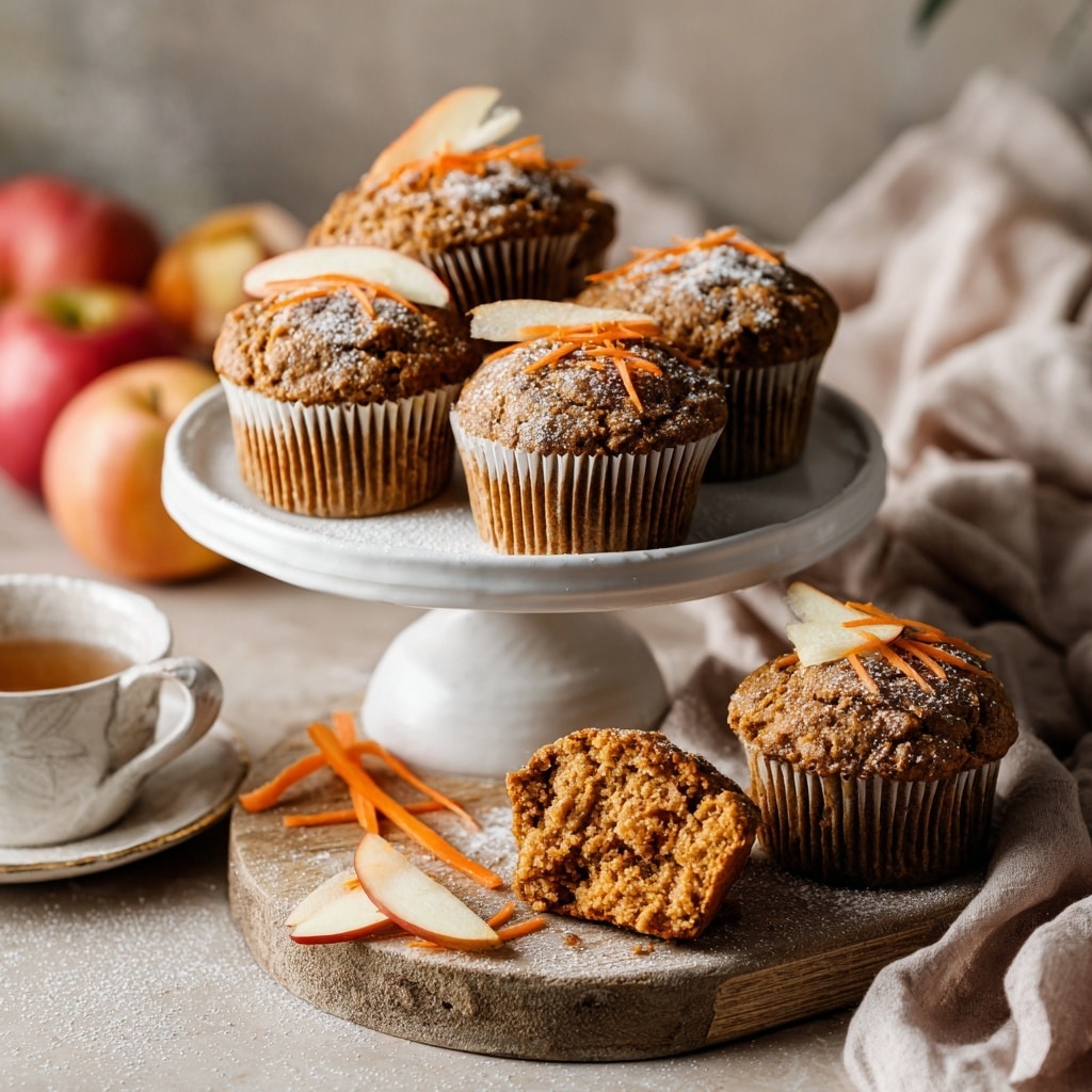 Pineapple Carrot Muffins with Cream Cheese Frosting and Tropical Garnish Recipe - Recipe Image