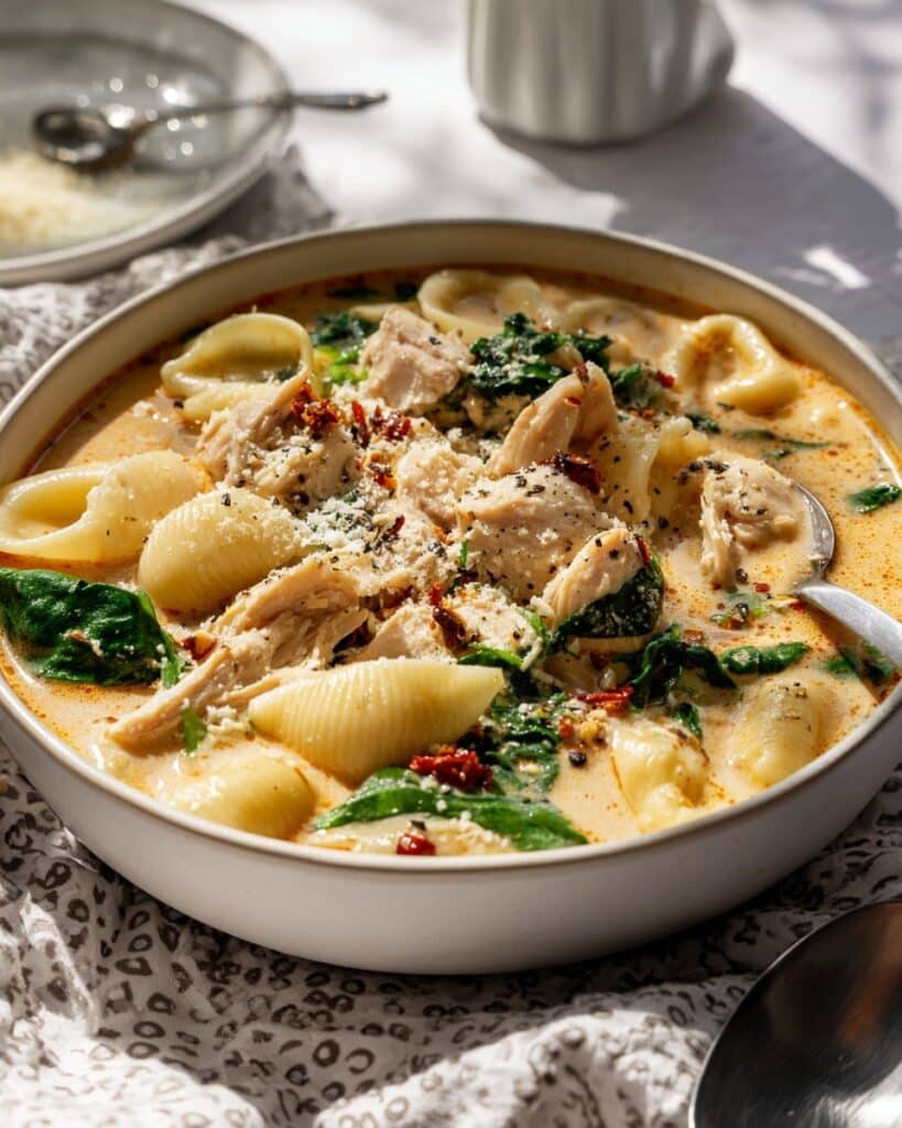 Creamy Tuscan Ravioli Soup Recipe