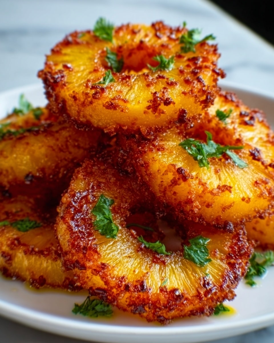 Fried Pineapple Rings Snack: A Deliciously Sweet Treat Recipe - Recipe Image