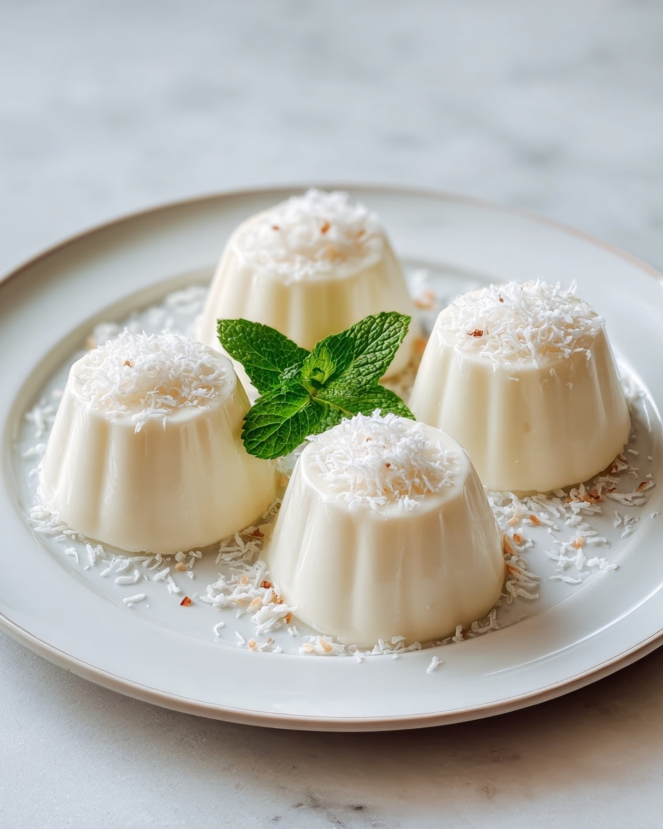 Delightfully Creamy Pandan Coconut Panna Cotta Recipe