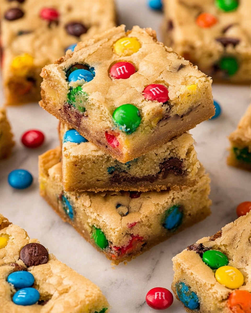 M&M Cookie Bars Recipe - Recipe Image