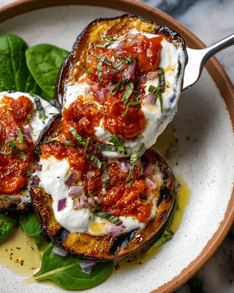 Borani Banjan (Persian Eggplant with Tomato Herb Yogurt) Recipe