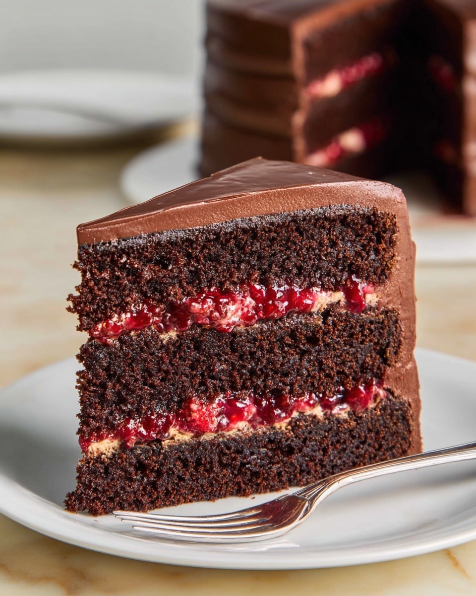 Chocolate Raspberry Layer Cake Recipe - Recipe Image