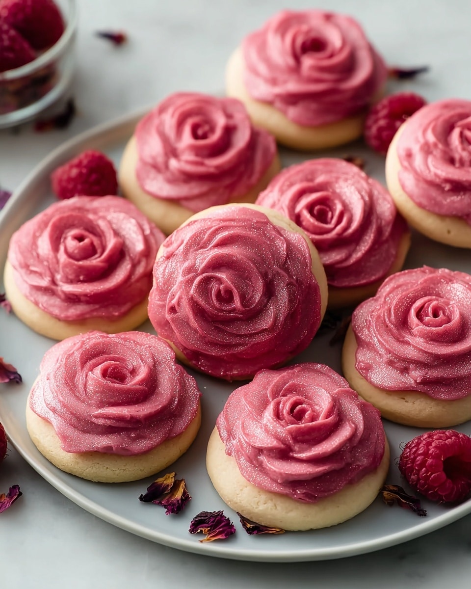 Raspberry Rose Cookies Recipe - Recipe Image